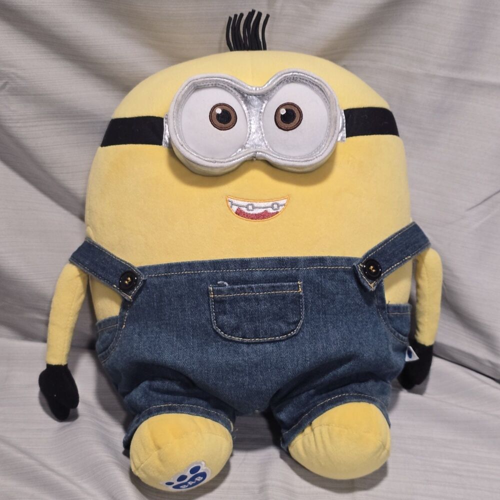 Build A Bear OTTO Minion Braces Plush BAB Workshop Despicable Me Real Overalls